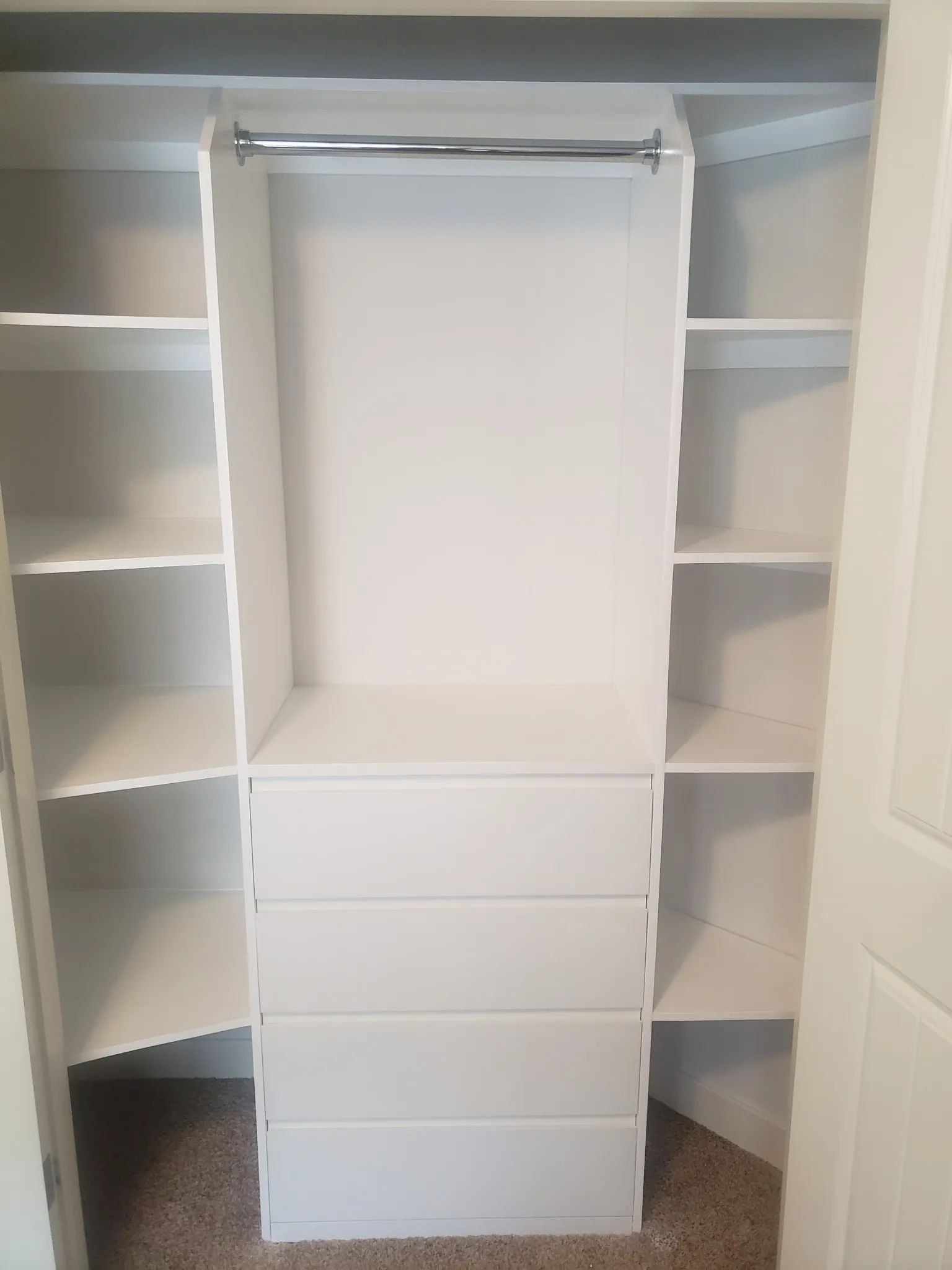 Custom closet built-ins with drawers