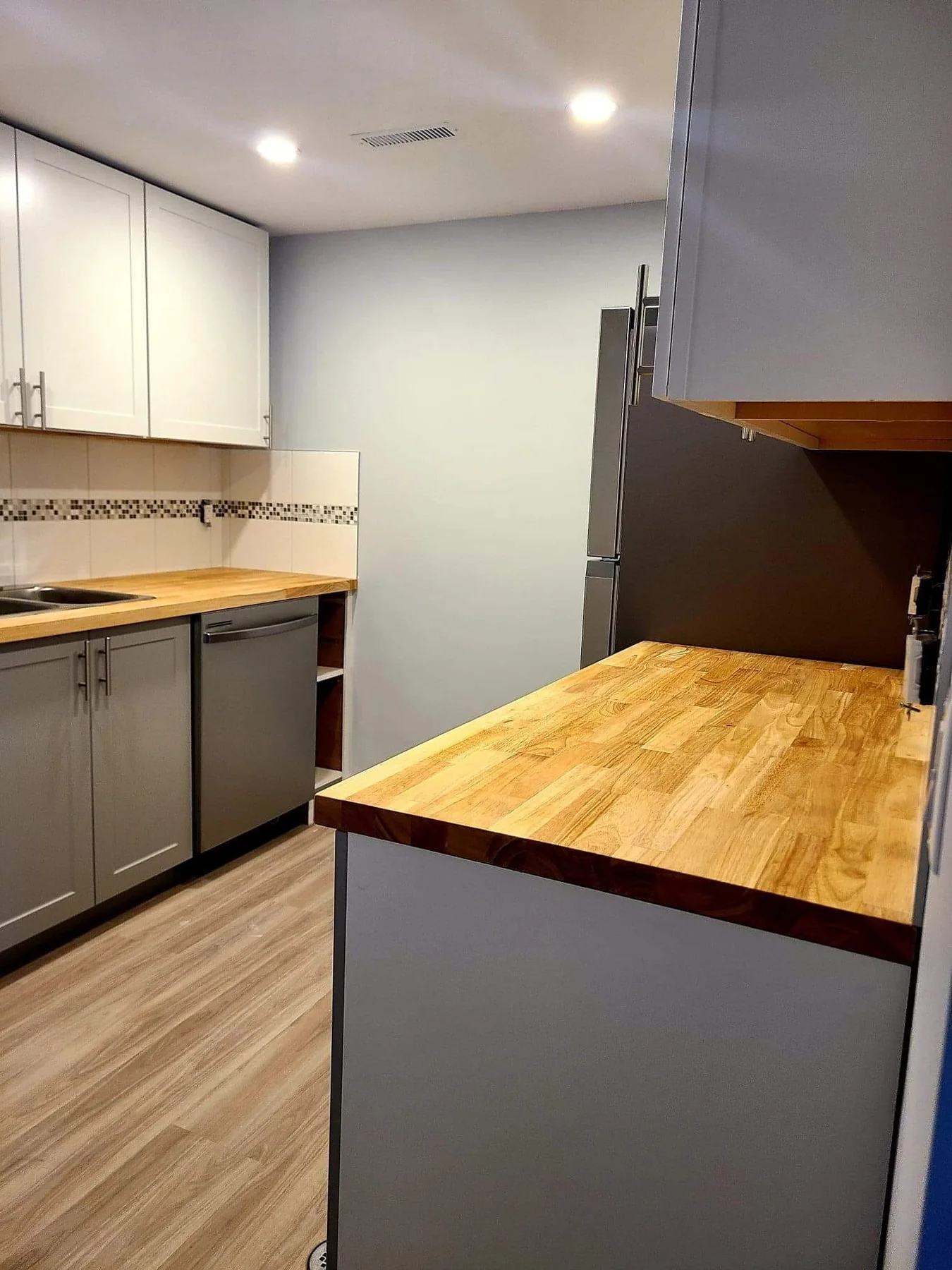Finished basement kitchen